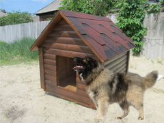 Будка с деревянным полом 2х1 для собаки дворняжки