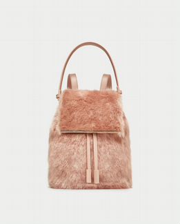 Новый рюкзак с мехом Zara