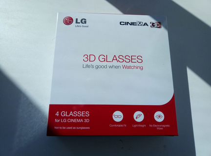 Очки 3-D для телевизора LG, комплект (4 шт)