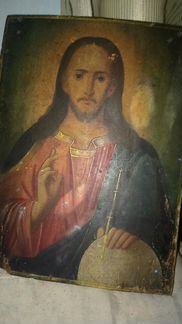 Икона Ицуса Христа 18-19 век