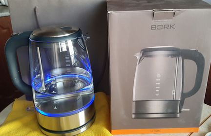 Чайник Bork K515. 1.7л. Сталь/стекло