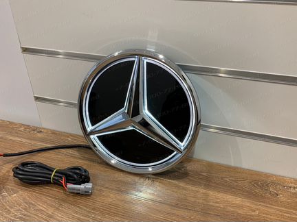 LED Эмблема решетки радиатора Mercedes стиль 2020
