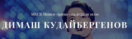 Билет на концерт Димаша Кудайбергена в Минске 0404