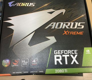 Видеокарта Aourus GeForce RTX 2080 Ti xtreme water