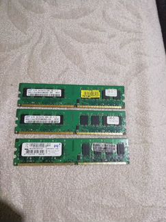 Оперативная память DDR 2 2gb/3шт