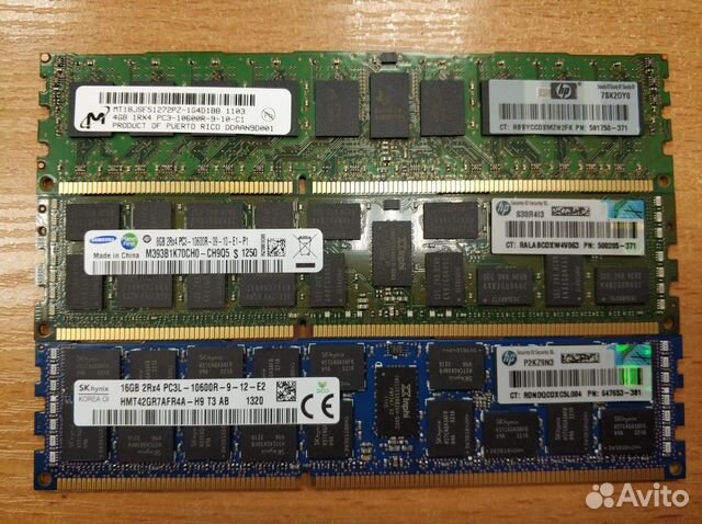 Серверная память PC3-10600R/12800R 4-8-16Gb