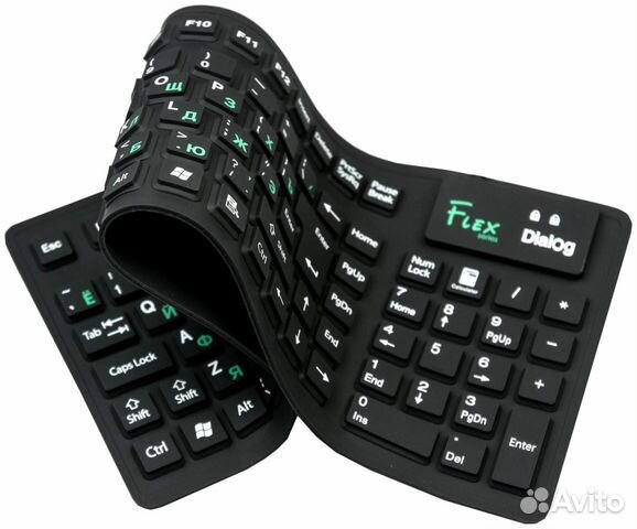 Клавиатура проводная Dialog KFX-03U Flex, гибкая