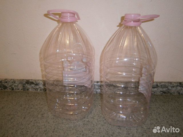 Пэт бутылки 5 л б/у из под воды и бытовой химии