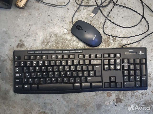 Клавиатура и мышь logitech