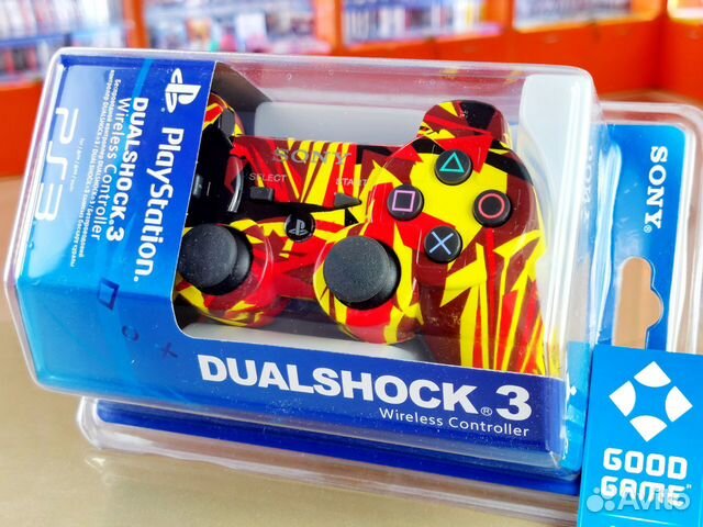 PS3 Геймпад. Граффити оранжевый. Новый