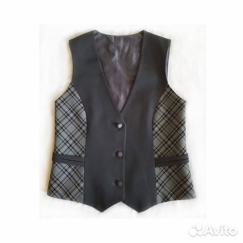 Школьная форма серая: юбка и жилет (рост 134-140)