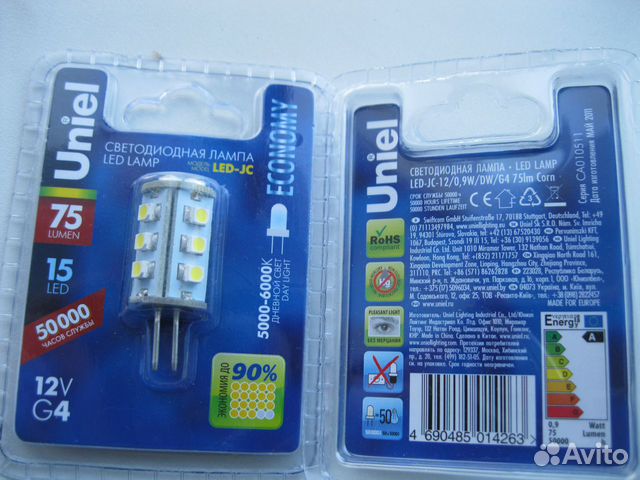 Светодиодные лампочки Uniel G4