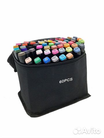 Набор двухсторонних маркеров 60 шт в упаковке