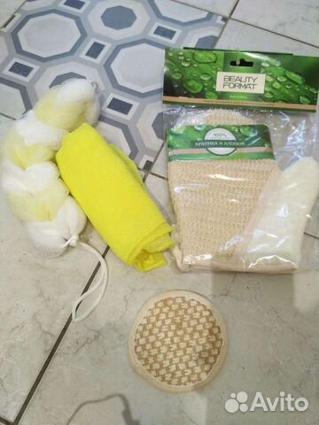 Мочалка натуральная(набор)