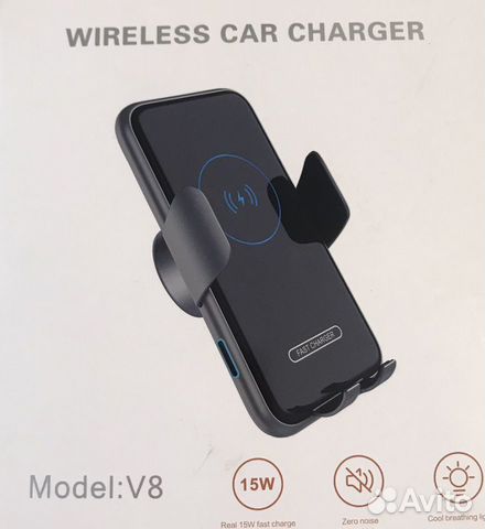 Держатель для телефона с беспроводной зарядкой V8