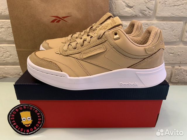 Кроссовки кеды reebok club c кожаные оригинал