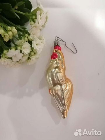 Золотой петушок елочная игрушка СССР