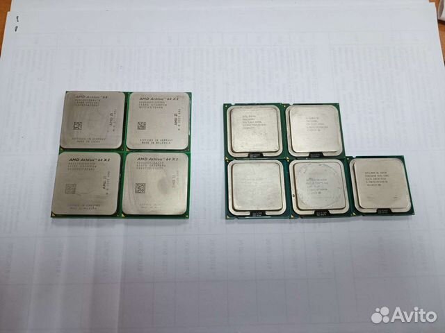 Старые процессоры Intel AMD