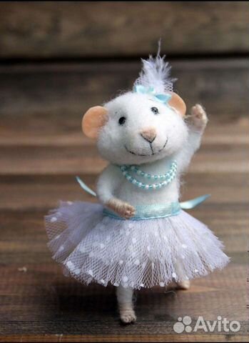 Авторская кукла мышь балерина