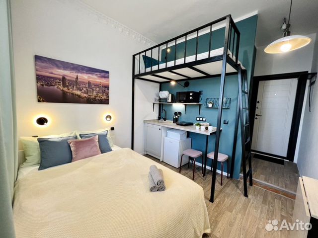 

Квартира-студия, 14 м², 2 кровати