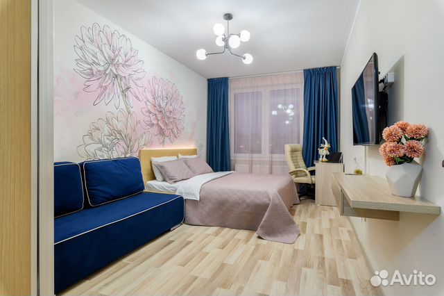 

1-к. квартира, 40 м², 2 кровати