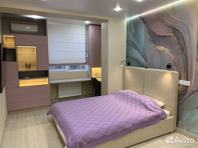 

1-к. квартира, 42 м², 2 кровати