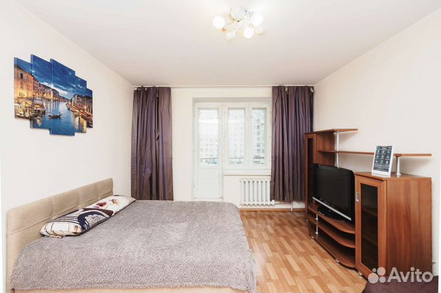

1-к. квартира, 44 м², 3 кровати