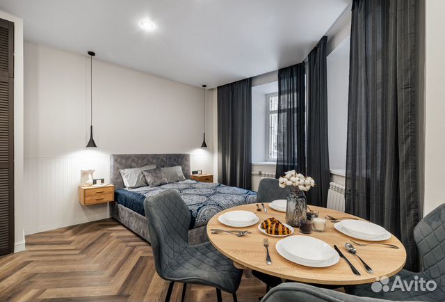 

Квартира-студия, 46 м², 2 кровати