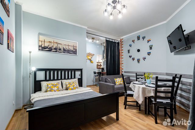 

Квартира-студия, 34 м², 2 кровати
