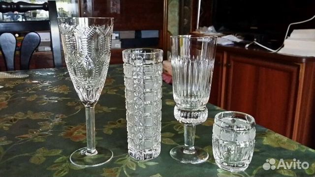Хрустальные стаканы бокалы, фужеры 12 шт — фотография №2