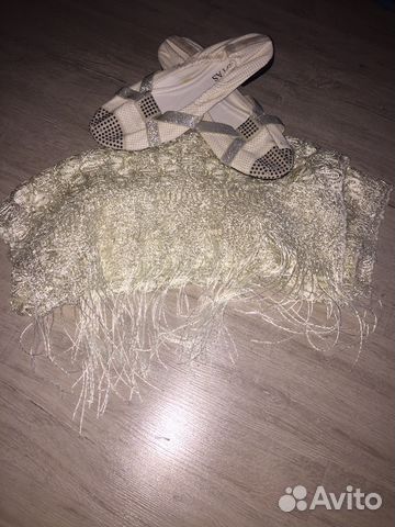 Платье на никах+ балетки+ чепчик и платок Платье на никах+ балетки+ чепчик и платок