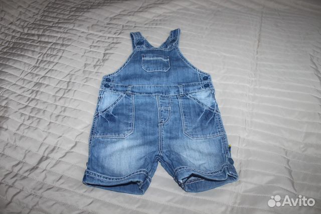 Джинсовый полукомбинезон Marhercare + поло Zara Джинсовый полукомбинезон Marhercare + поло Zara