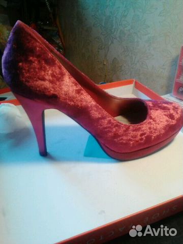 Туфли бордо бархатные, р.40. Bonprix Туфли бордо бархатные, р.40. Bonprix