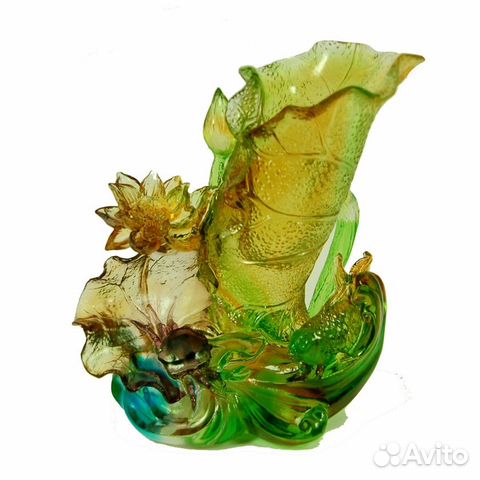 Хрустальная подставка Лотос Liuli pate-de-verre
