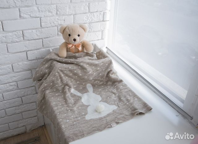 Вязаный плед для новорожденных, новый