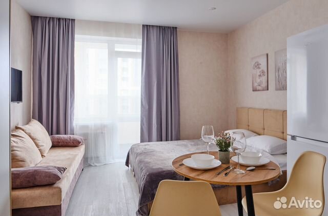 

Квартира-студия, 34 м², 2 кровати