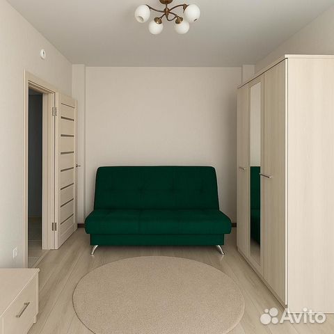 

1-к. квартира, 40 м², 2 кровати