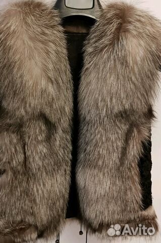 Меховой жилет из чернобурки