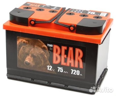 Аккумулятор Тюмень BatBear75 А/ч прямая полярность Аккумулятор Тюмень BatBear75 А/ч прямая полярность