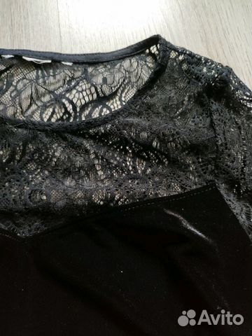 Платье для беременных XS, h&m велюр черное