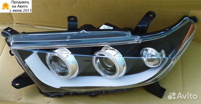Toyota Highlander фары тюнинг Angel Eyes 2010-2013 Toyota Highlander фары тюнинг Angel Eyes 2010-2013