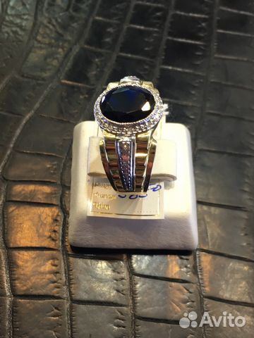 Золотая мужская печатка с бриллиантами