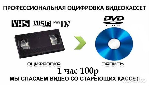 Оцифровка видеокассет и копирование CD/DVD дисков