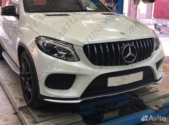 Решетка AMG Mercedes GLE GT дизайн хром + эмблема Решетка AMG Mercedes GLE GT дизайн хром + эмблема