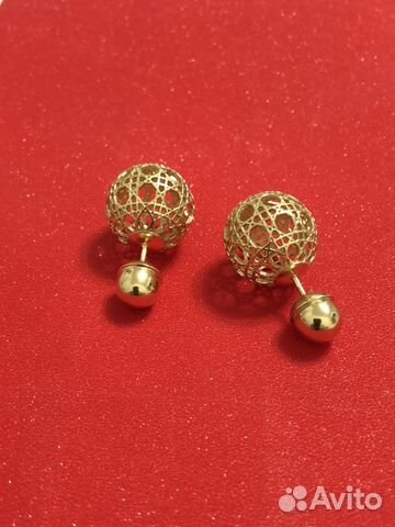 Золотые пусеты Диор Dior Золотые пусеты Диор Dior