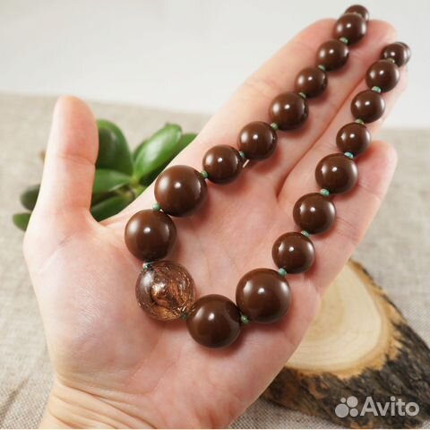 Бусы Шоколадные