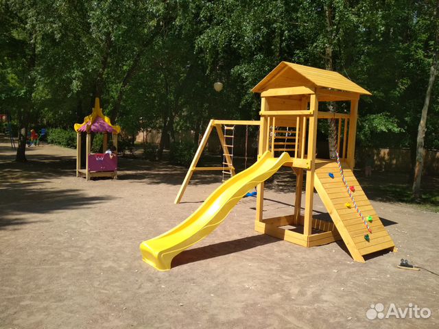 Детская площадка, горка, качели, песочница, башня Детская площадка, горка, качели, песочница, башня