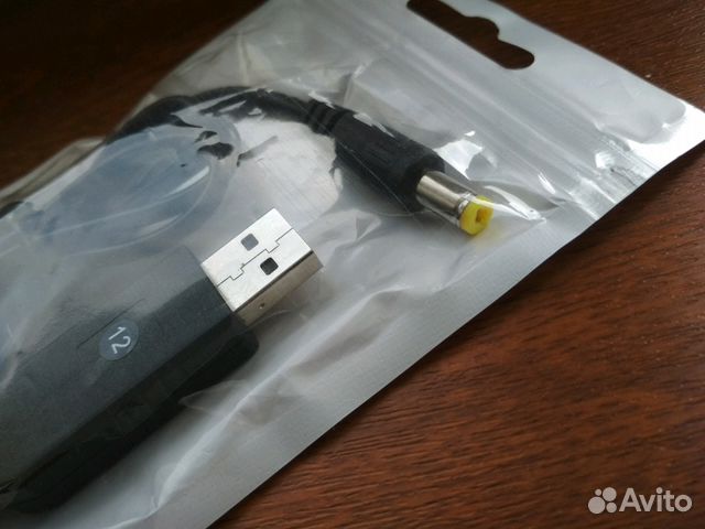 Кабель повышающий с 5v до 12v USB. Новый