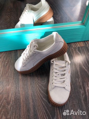 Кроссовки Puma by Rihanna бежевые натуральная замш