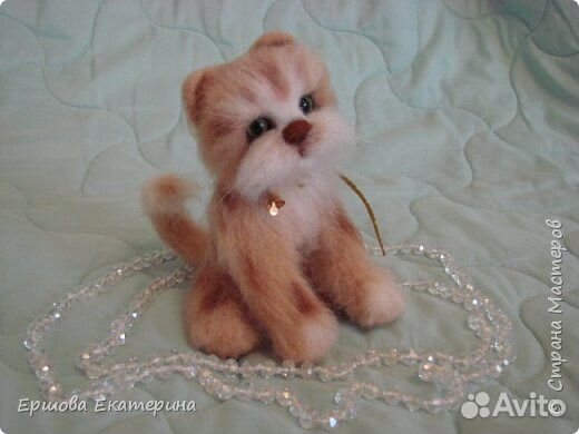 Котёнок. Игрушка из шерсти